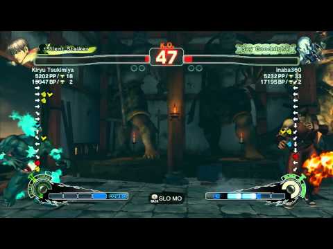 Super Street Fighter 4: Arcade Edition Kiryu Tsukimiya (Guy) vs inaba360 (Seth) - Ranked Match