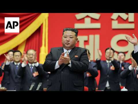 Video Thumbnail: State TV shows North Korea's Kim Jong Un at the ruling Workers' Party meeting