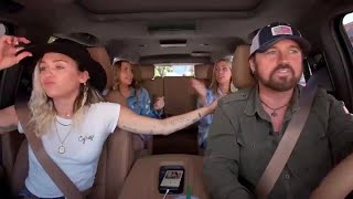 Miley, Noah and Billy Ray Do &#39;Carpool Karaoke&#39; With the Whole Cyrus Family -- Watch!