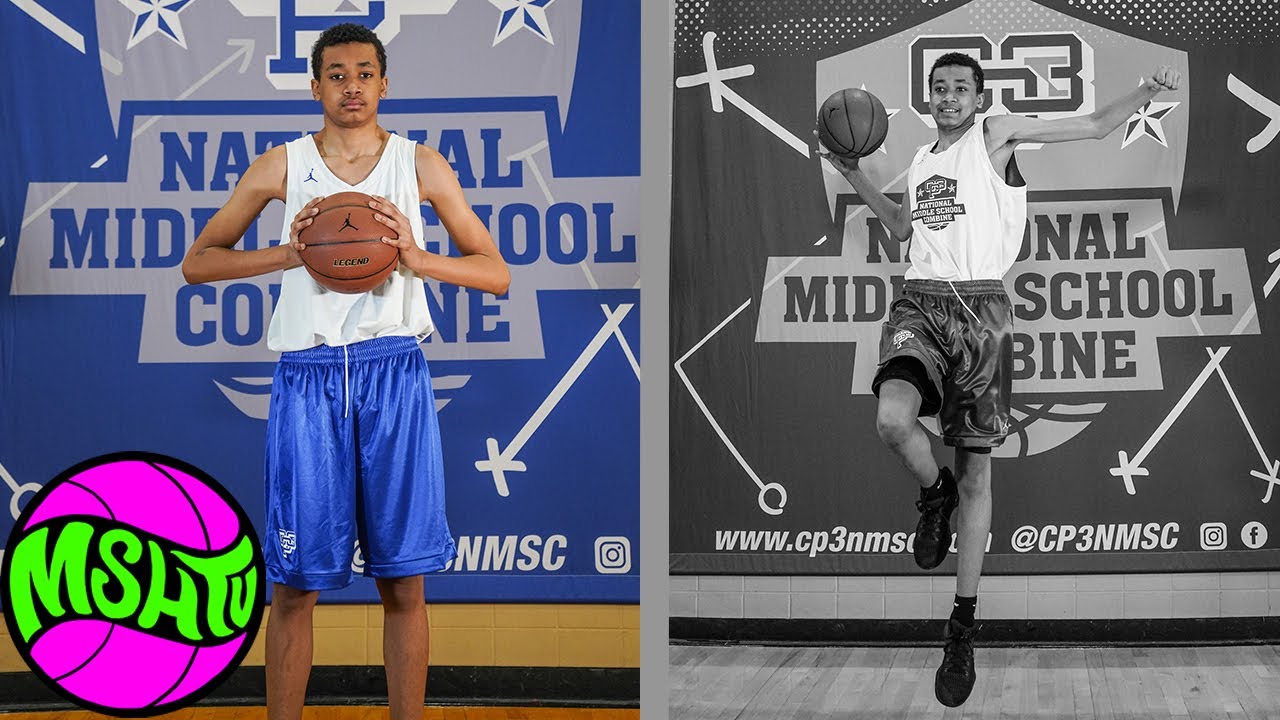 6'6 seventh grader Noah Emmanuel PATROLS THE PAINT at the 2021 CP3 National Middle School Combine