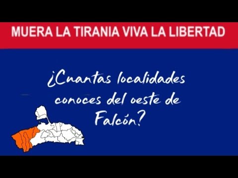 ¿Cuántas localidades conoces del oeste de falcón?