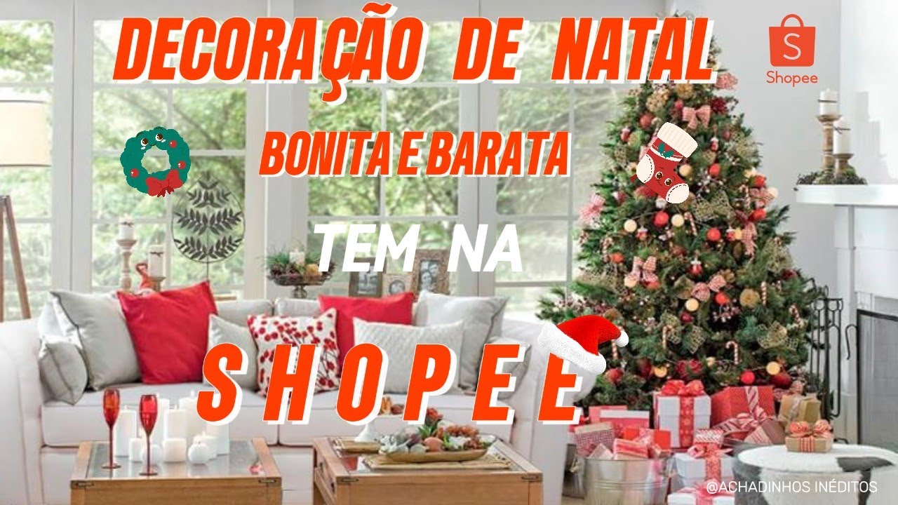 🎅DECORAÇÃO DE NATAL BONITA E BARATA TEM NA SHOPPE🎅 #decoraçaodenatal #natalnashopee