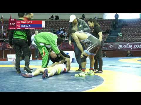 Round 1 FS - 79 kg: S. ELKOUMY (EGY) v. A. BARRAJ (TUN)