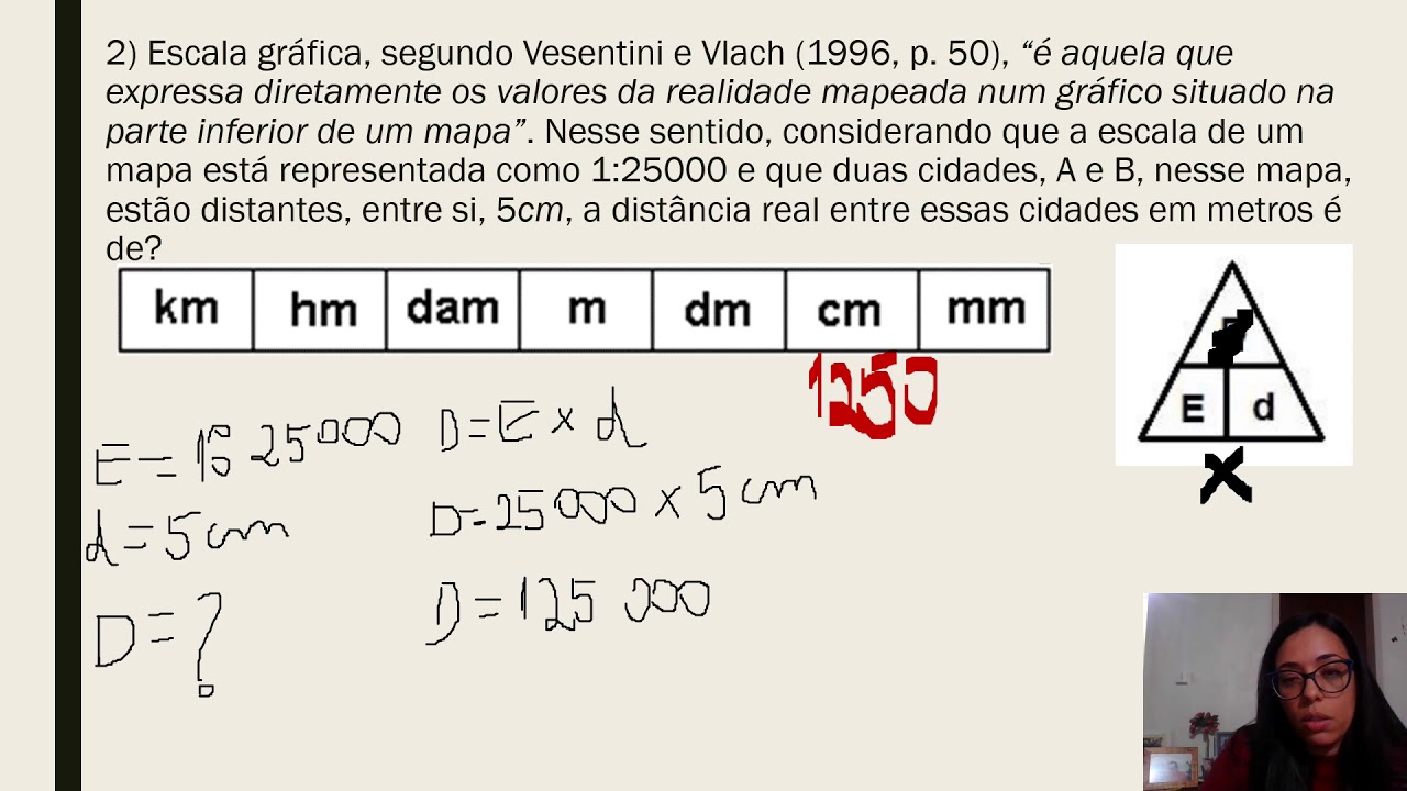 CORREÇÃO DA ATIVIDADE DE REFORÇO SOBRE ESCALA