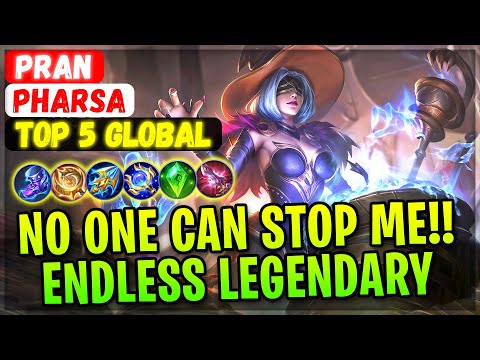 No One Can Stop Me!! Endless Legendary [ Top 5 Global Pharsa ] Pran - Mobile Legends Gameplay Build