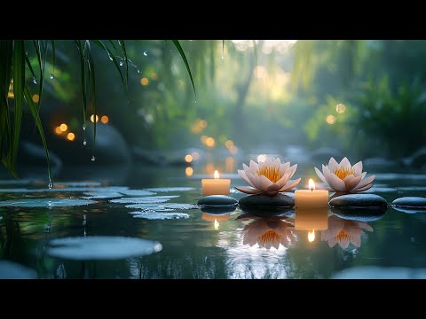 🌿 Absolute Entspannung – Lotus auf dem Wasser, flackernde Kerzen und beruhigende Musik 🌸🕯️