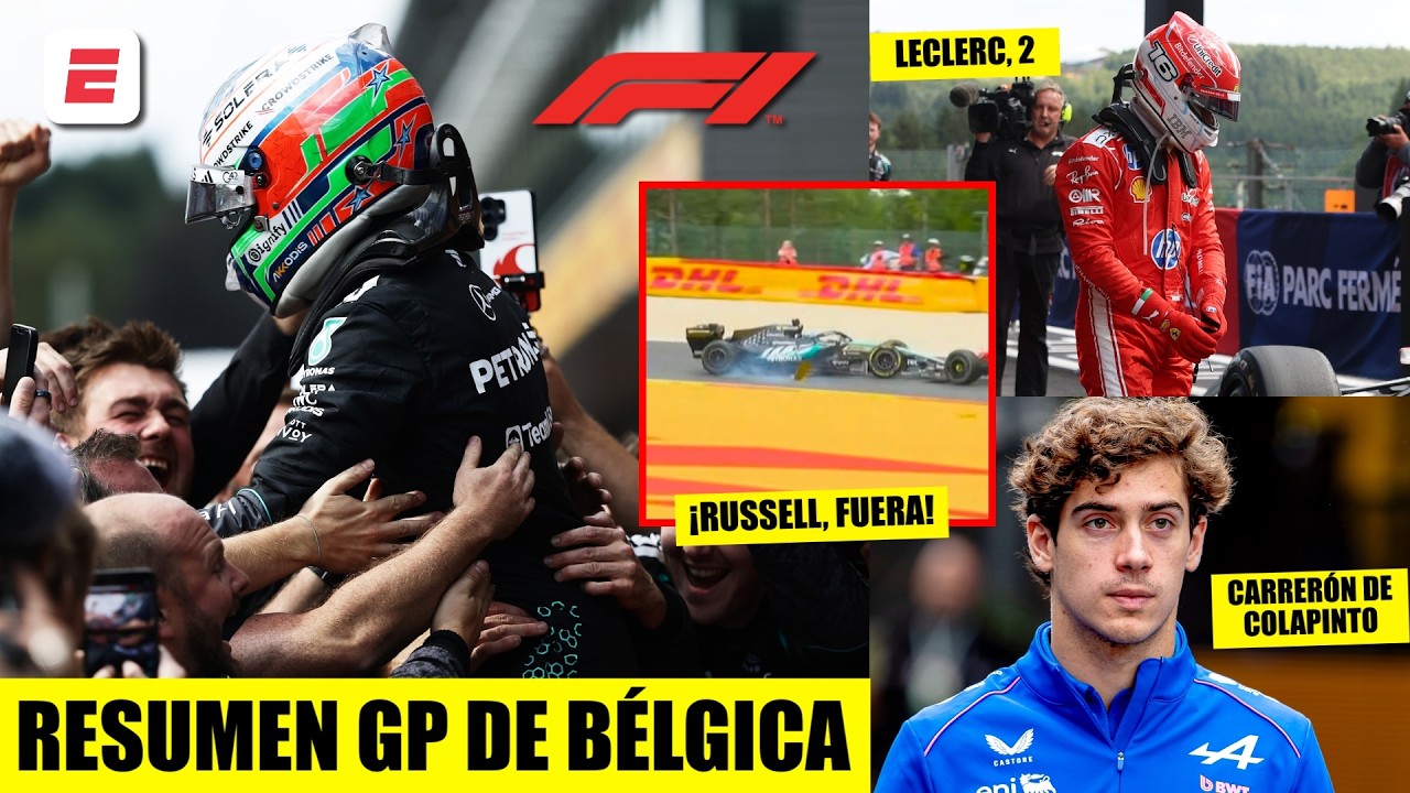 ANTONELLI le ganó a LECLERC BATALLA en BÉLGICA; Verstappen, 3 y Colapinto sumó un punto | Formula 1
