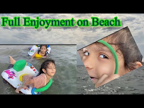 Sea view |Jeddah Sea| Noor hoor enjoy and learn swimming in sea | Samandar | wife style in ksa