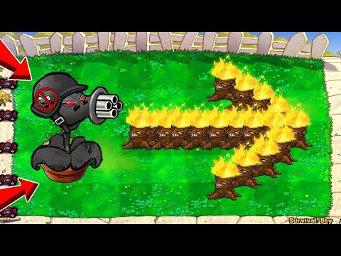 99 DOOM-GATLING PEA DESTROY ALL ZOMBIES - Plants vs Zombies