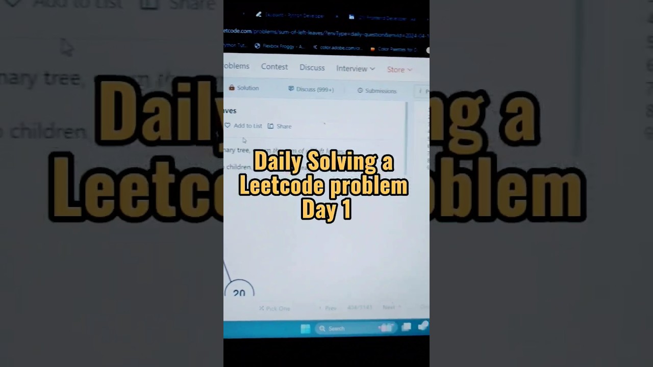 Daily Solving a Leetcode problem | Day 1 #coding #codinglife #leetcode #trending