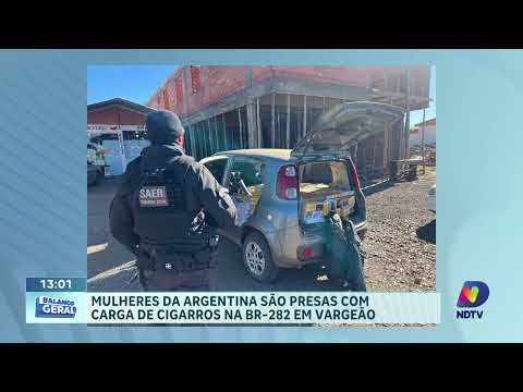 Duas argentinas são presas por contrabando na BR-282 em Vargeão