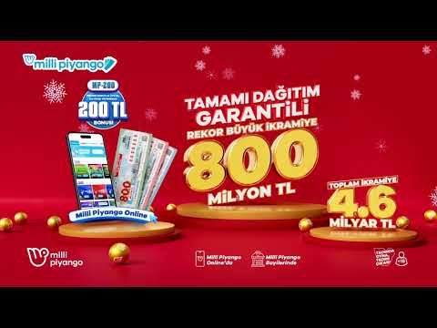 Milli Piyango Yılbaşı Özel Çekilişinde Tamamı Dağıtım Garantili Rekor Büyük İkramiye 800 Milyon TL!