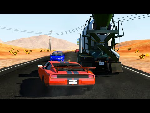 Overtaking Car Crashes - BeamNG Drive