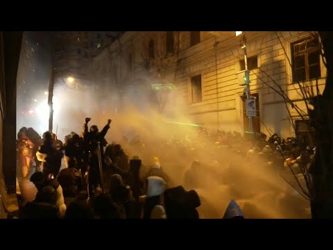 Police use water cannon on pro-EU protesters outside Georgian parliament | AFP