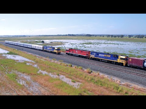 6MA8 Overland Passenger Train Crosses 5AM5 Container Freight Train (2/12/2022) - PoathTV Railways