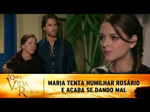 O Que a Vida Me Roubou - Maria tenta humilhar Rosário e se dá mal ao saber que ela é mãe de Alê