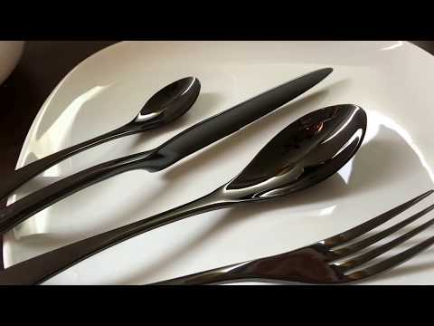 Jet black cutlery set better homes product video