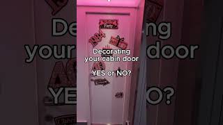 THE DEBATE! Do you love or hate cruise cabin door decorations? 👀
