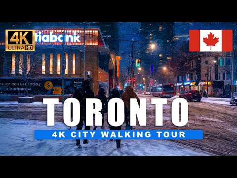 Toronto Buried in Snow ❄️ 3 Hours of Stunning Downtown Winter Scenes | 4K HDR 60FPS