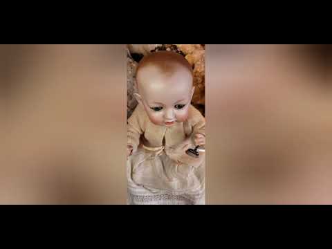 How To Clean An Antique Bisque Head Doll & Hertel...