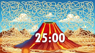 25 Minute Volcano 🌋 Timer Bomb 💣 | Confetti Eruption