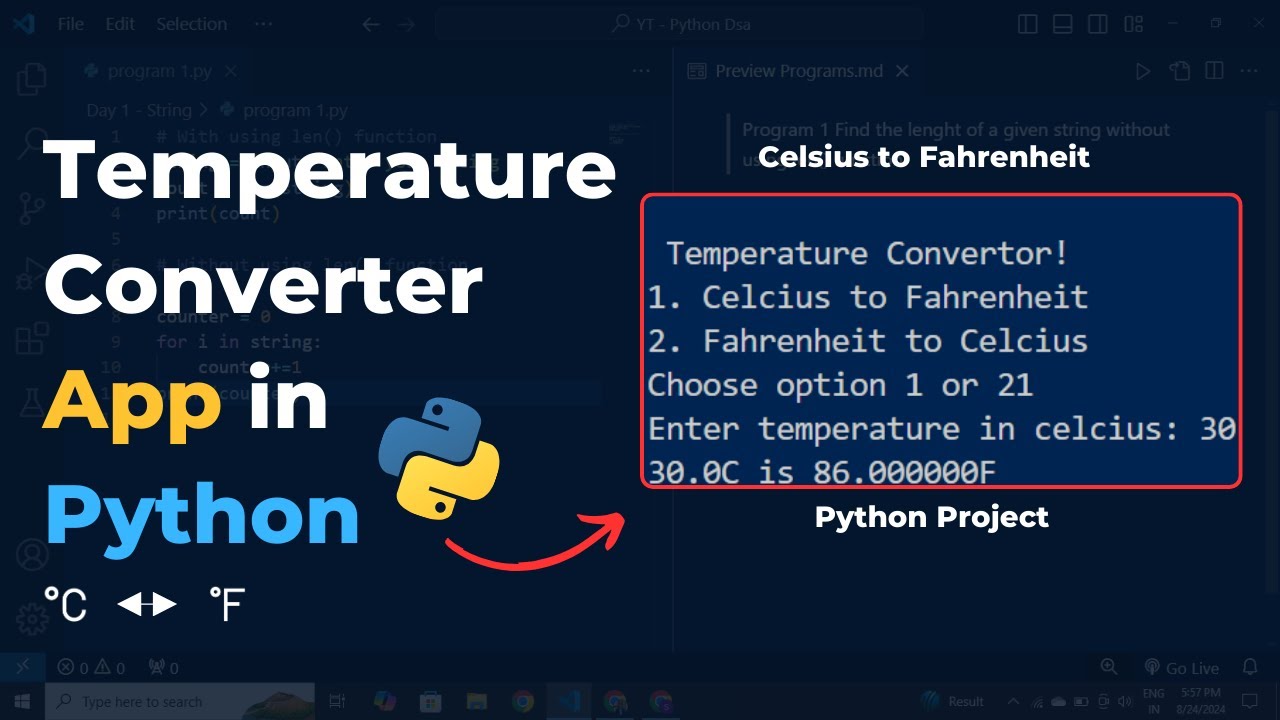Build a Temperature Converter App in Python (Step-by-Step Guide)