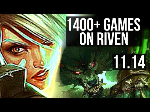 RIVEN vs WARWICK (TOP) | Rank 3 Riven, Quadra, 2.1M mastery, 1400+ games | KR Grandmaster | v11.14