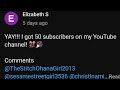 My Excited Reaction Is Elizabeth Got 50 Subscribers