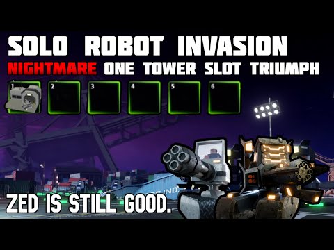TDX | SOLO Robot Invasion NIGHTMARE with One Tower Slot