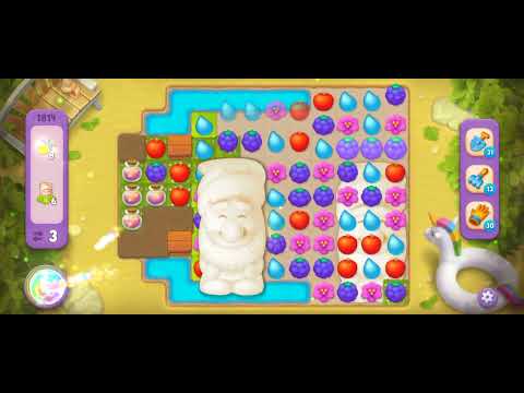 Gardenscapes Level 1814 [No booster] [Super Hard Level] #androidgameplay #gardenscapesgame #trendin