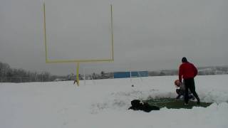 preview picture of video 'Chaz Jones Day 5 of working with Merf Trout. D1 Scholarship Level Kicker.'