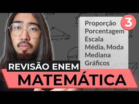 Revisão Matemática 3 - Assuntos Fáceis (Proporção, Média, Gráficos, Porcentagem, Escala, Unidades)