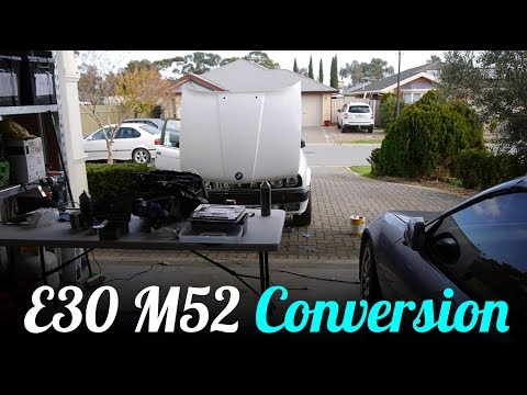 E30 M52 Conversion Episode 3. R134a Aircon Part 1 ~ Engine Part 1