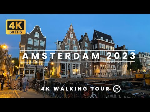 Amsterdam Walking Tour - 4K Walk in the Glory Morning 2023