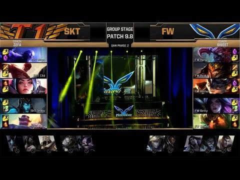 SKT(Faker イレリア) VS FW(Rather ランブル) D1G4 - MSI 2019 Group Stage