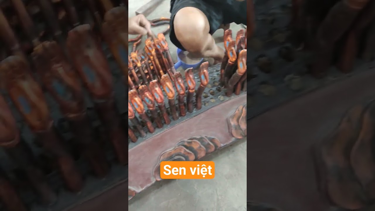 quá trình lắp đặt tay tượng phật bà nghìn mắt nghìn tay