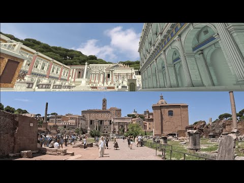 The Roman Forum Then and Now (Guided tour 4k)