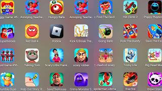Roblox,Squid Game,Annoying Teacher,Tricky Life,Big Head Maze,Emoji Puzzle,Going Balls,Hungry Balls