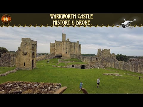 Warkworth castle | English History | 4k Drone Footage