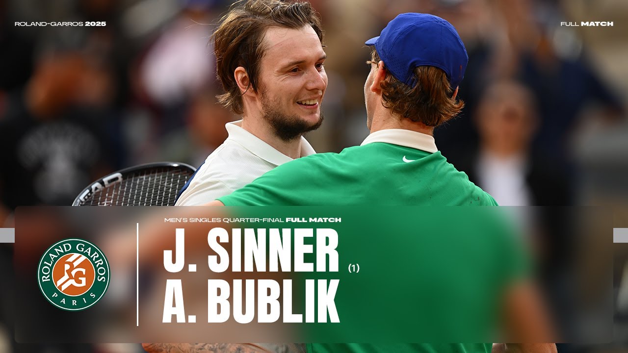 Sinner vs. Bublik 2025 livestream: Watch the French Open replay for free Sinner vs. Bublik 2025 livestream: Watch the French Open replay for free