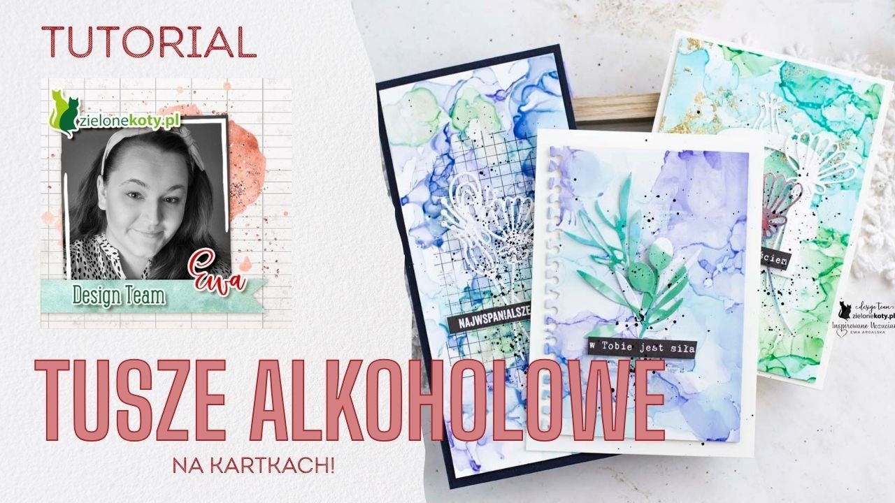 Tusze alkoholowe na kartkach + video | Ewa
