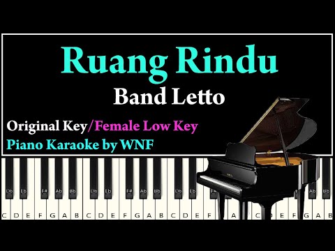 Letto - Ruang Rindu Karaoke Piano Female Lower Key/Original Key