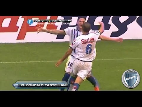 Gol de Castellani. Godoy Cruz 1 - Central 0. Fecha 4. Torneo Final 2014. Fútbol Para Todos