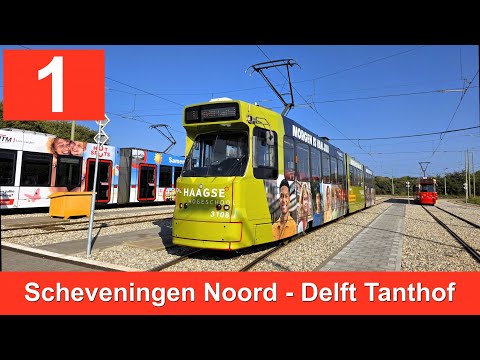 HTM lijn 1: Scheveningen Noord - Delft Tanthof | HTM 3108 | 2025
