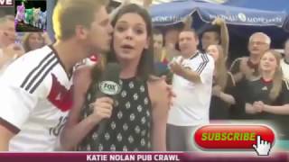 Funny kisses to reporters in live interviews