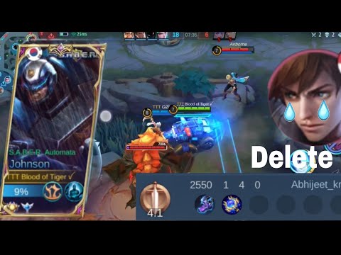 trolling enemy Gusion hyper 😂part 2 #mlbb #ml#johnsonmontage #mage #tank #memes #lol #assasin