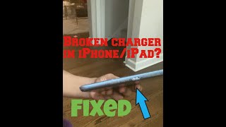 How to get a broken charger out of your iPhone or iPad | Charger broken inside iPad or IPhone Fix