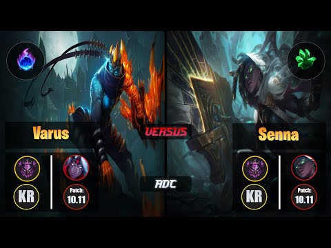 Master VARUS [Arcane Comet] (ADC) VS  SENNA - Master KR Patch 10.11