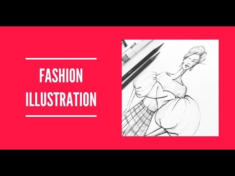 How To Draw Fashion illustration with graphite pencil | Tasha Di