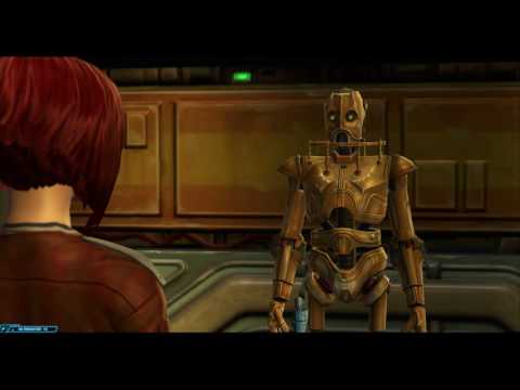 SWTOR: Smuggler talks with C2N2 on her starship